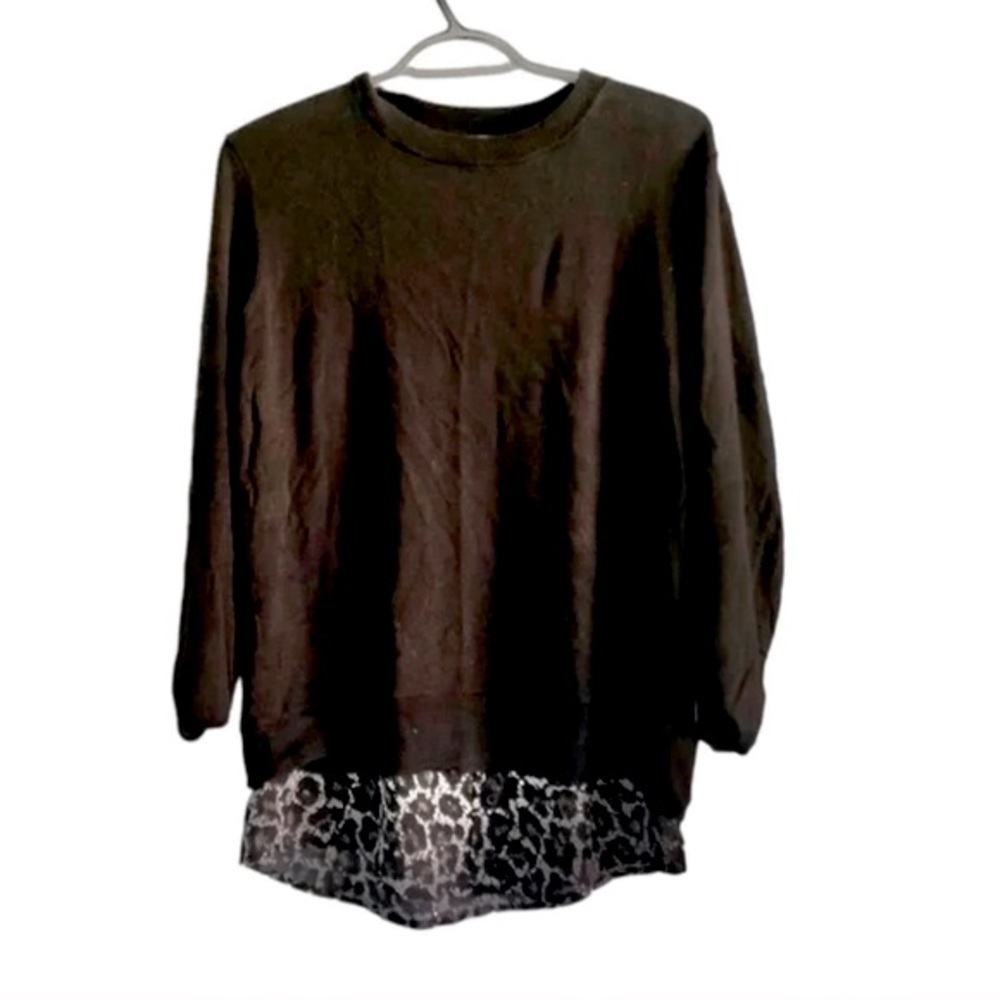 MICHAEL Michael Kors Black knit Added Hem Sweater size xs